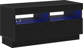 vidaXL Cabinet TV Stejar Negru 80 x 35 x 40 cm Lemn compozit