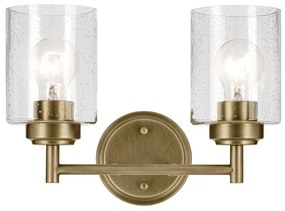 Lampă de perete Kichler KL-WINSLOW-2W-NBR WINSLOW 2xE27/60W/230V alamă