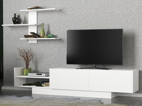 Comoda TV cu raft Egemen, Woody Fashion, alb