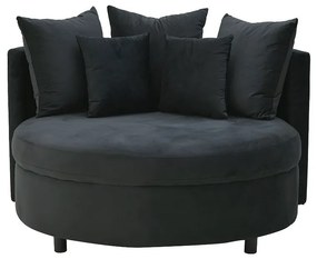 Canapea Velvet Lounge Black 120 x 68 cm