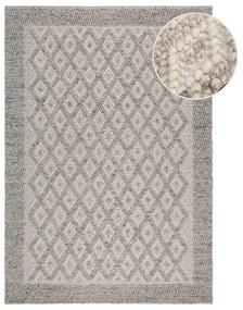 Covor gri țesut manual din amestesc de lână 160x230 cm Minerals Diamond – Flair Rugs