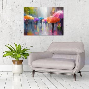 Tablou pe sticlă - Zi ploioasă (70x50 cm)