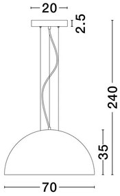 Lustra suspendata metal design decorativ THOLOS D-70cm