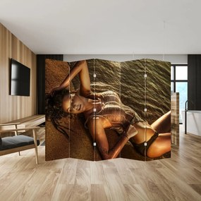 Paravan - Femeia întinsă pe plajă (210x170 cm)