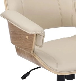 Scaun de birou pivotant Manhattan bej crem