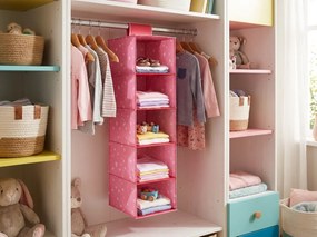 Organizator suspendat de dulap STELLA 95 cm, roz