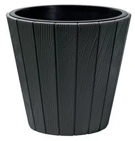Ghiveci decorativ de flori, rotund, antracit, 40 54 L, 48.8x45.7 cm, Woode