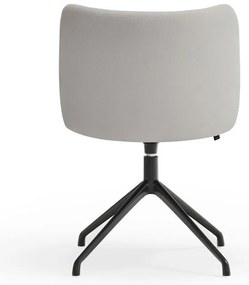 Scaun de sufragerie gri deschis tapițat Mogi – Teulat