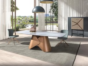 Bufet, Bar design LUX furnir de nuc si piele High sideboard