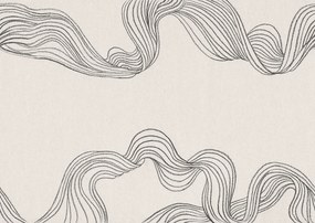 Fototapet, Stripes by Hand, Graphite, Rebel Walls