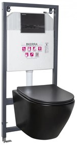 Set rezervor WC suspendat Delos BL Adriatic Black