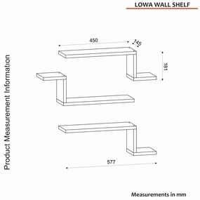 Raft alb Lowa, 3 buc