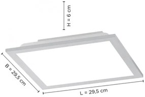 Plafonieră LED dimabilă FLAT LED/20W/230V Leuchten Direkt 14754-21 + telecomandă