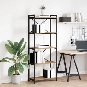 vidaXL Bibliotecă stejar artizanal 60 x 30 x 153 cm Lemn compozit