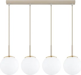 Brilagi - Lustră suspendată pe cablu MILO 4xE27/60W/230V bej/auriu