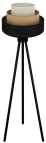 Brilagi - Lampă de podea ASPEN LUNETA 1xE27/15W/230V negru/bej/crem