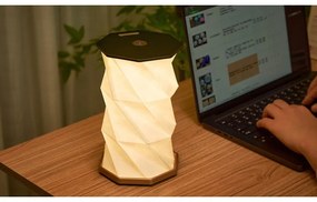 Veioză neagră LED (înălțime 18 cm) Twist Hexagon – Gingko