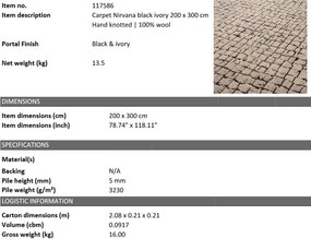 Covor design LUX tesut manual Nirvana 200x300cm