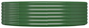 Jardiniera gradina verde 140x140x36cm otel vopsit electrostatic 1, Verde, 140 x 140 x 36 cm