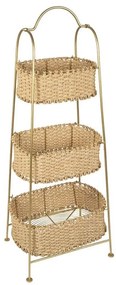 Raft organizator, din metal si iuta, 3 rafturi, Reserve
