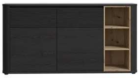 Comodă BASKO negru/stejar