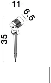 Tarus cu spot LED orientabil pentru iluminat exterior IP65 STAKE II