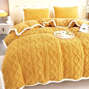 Lenjerie de pat 2 persoane, cocolino, groasa, uni, 4 piese, SPUC04