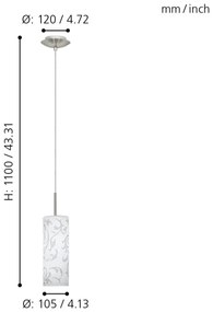 EGLO 90047 - Lustra AMADORA 1 x E27/60W