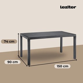 Set mobilier de grădină Venus IV cu 4 locuri, grafit