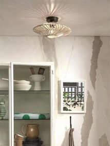 Plafoniera eco din ratan Zanzibar flat 40cm S, white