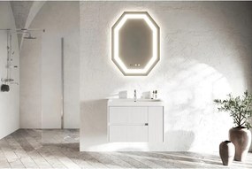 Set dulap baza alb si lavoar Savini Due Portofino 80 cm