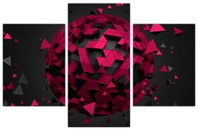 Tablou cu abstracție 3D (90x60 cm)