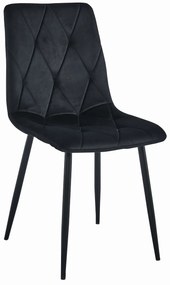 Scaun Bucatarie/Dining Fido Catifea Neagra