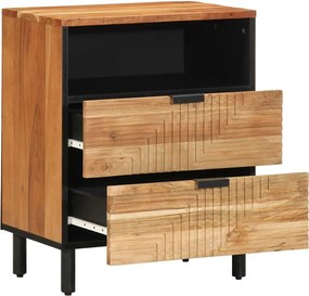 vidaXL Dulap de noapte Maro 50 x 33 x 62 cm Lemn masiv de acacia