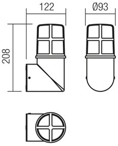 Aplică de exterior TRITON 1xE27/28W/230V IP54 neagră Redo 90198