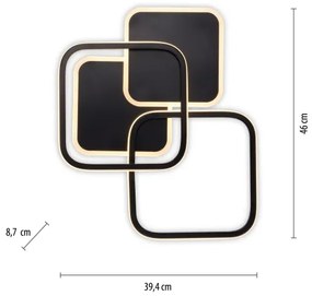 Plafonieră LED SEVENT LED/36W/230V negru Leuchten Direkt 14117-78