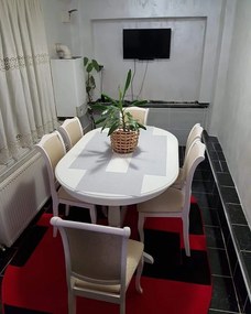 Set LID 120 masa +6 scaune ivory