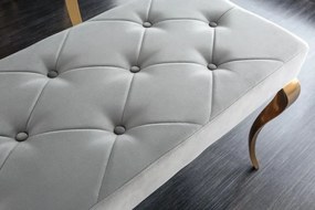 Banca eleganta Modern Barock 170cm, gri / auriu