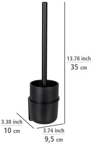 Perie de toaletă din plastic autoadezivă neagră Carpino - Wenko