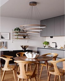 ByRydens 4202250-6003-LED Lustră suspendată pe cablu TRIONE LED/45W/230V, maro, Ø 80 cm