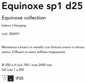 Pendul design modern Equinoxe sp1 d25 CROMO