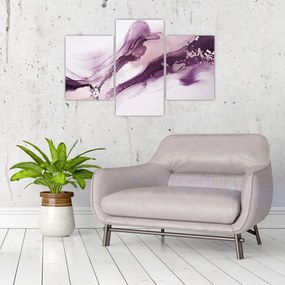 Tablou - Artă fluidă violet (90x60 cm)