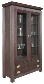 Vitrina Saigon Charchoal, 2Usi + 2Sertare, Negru, 195 x 45 x 115 Cm
