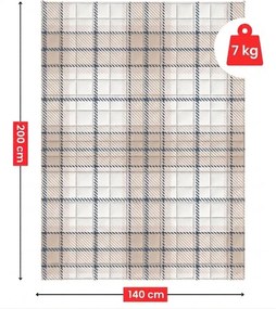 Patura cu greutate GRAVIA SANDORA 140 × 200 cm, 7 kg, bej deschis