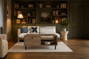 Masuta cafea Nando cu sertar ,pentru living,culoare nuc 100 cm