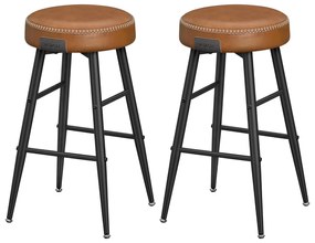 Set 2 scaune de bar , design moderm , caramel maro  | VASAGLE