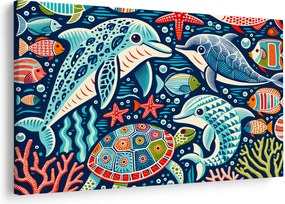 Tablou – Animale acvatice desenate (90x60 cm)