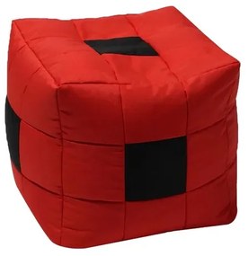 Taburet Cub, Material impermeabil - Black Spotted Cube