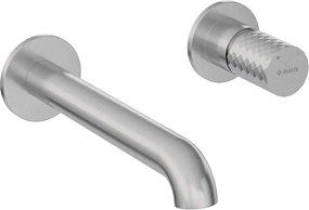 🚰 Baterie încastrată pentru chiuvetă SILIA HEXA – Finisaj oțel șlefuit – Cod BHS_F54L