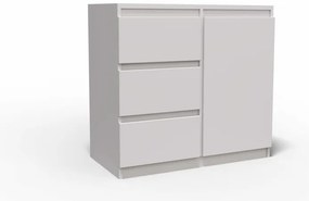 Comoda Washington 3S1F albă